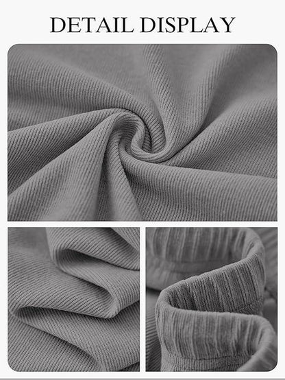 Prettygarden Women'S Mock Neck Knitted Two Piece Sets Fall Sweatsuit Long Sleeve Knit Tops Wide Leg Pants Lounge Set Airport Outfits,Comfy Womenswear