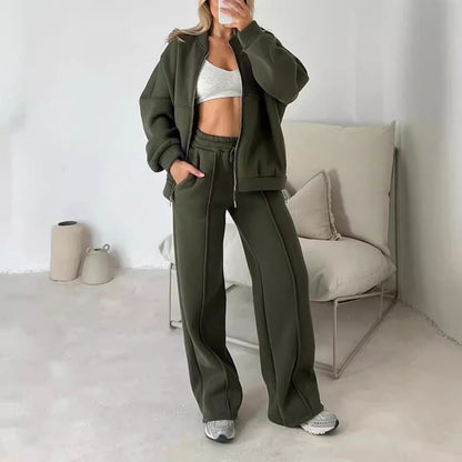 Women's Casual Long Sleeve Sweatshirt and Pants Set